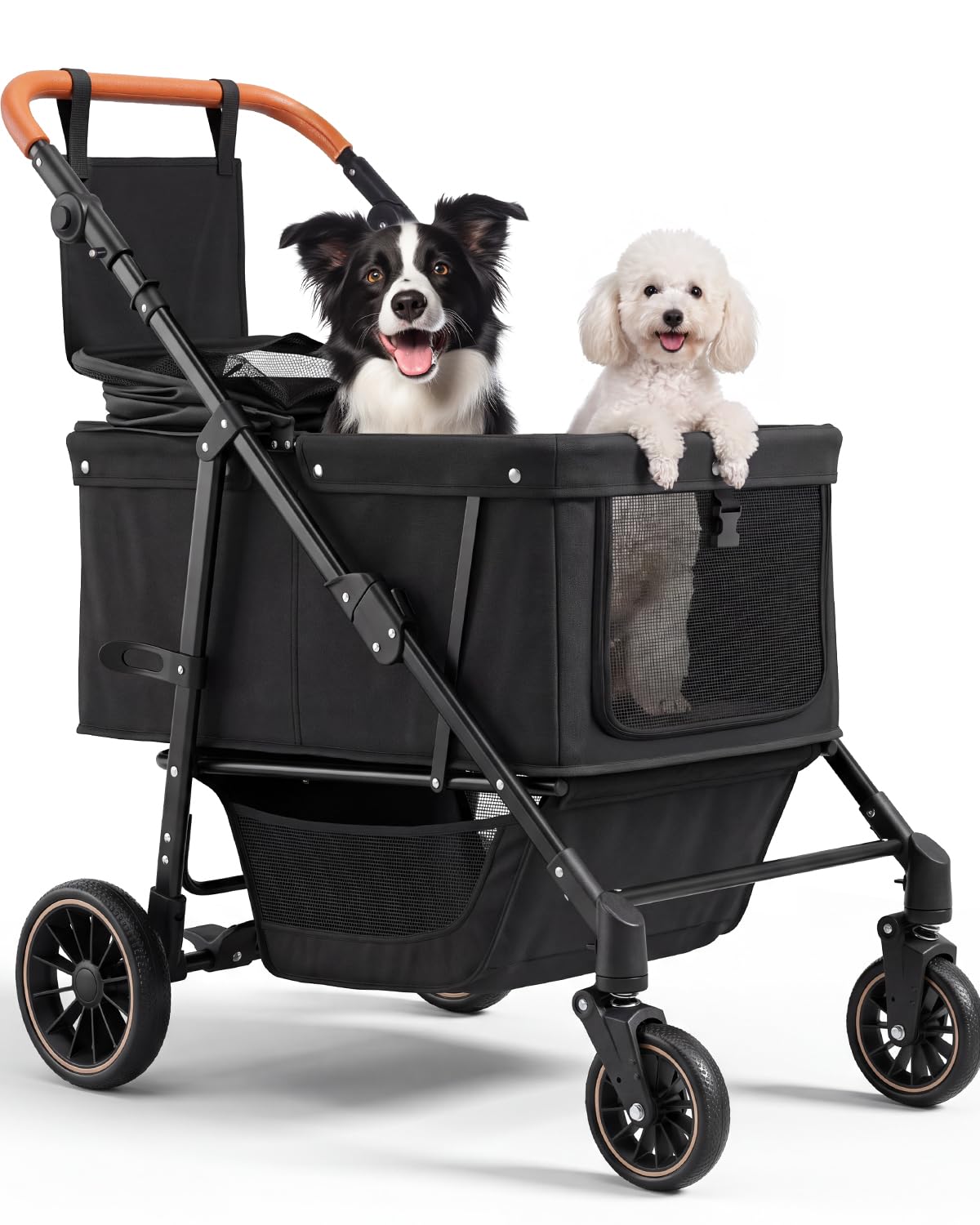 Foldable Ventilated Dog Stroller with Canopy Z70507