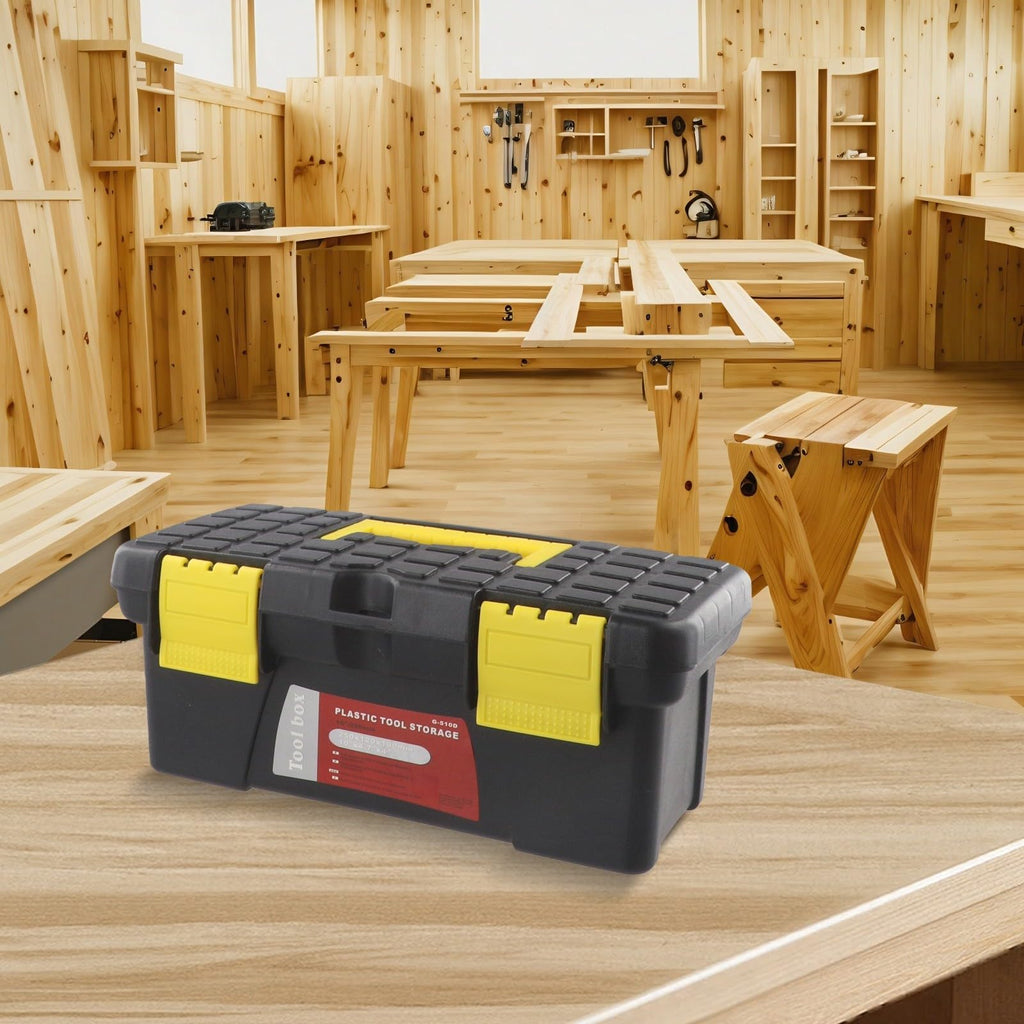 10 Inch Black Plastic Tool Storage Box F76967