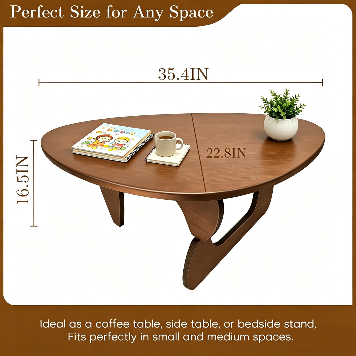 Solid Wood Triangle Coffee Table Y68633