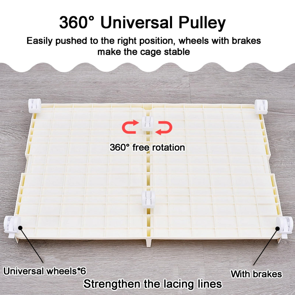 4 Tier Detachable Metal Wire Cat Cage with Double Drawer Tray Q160679