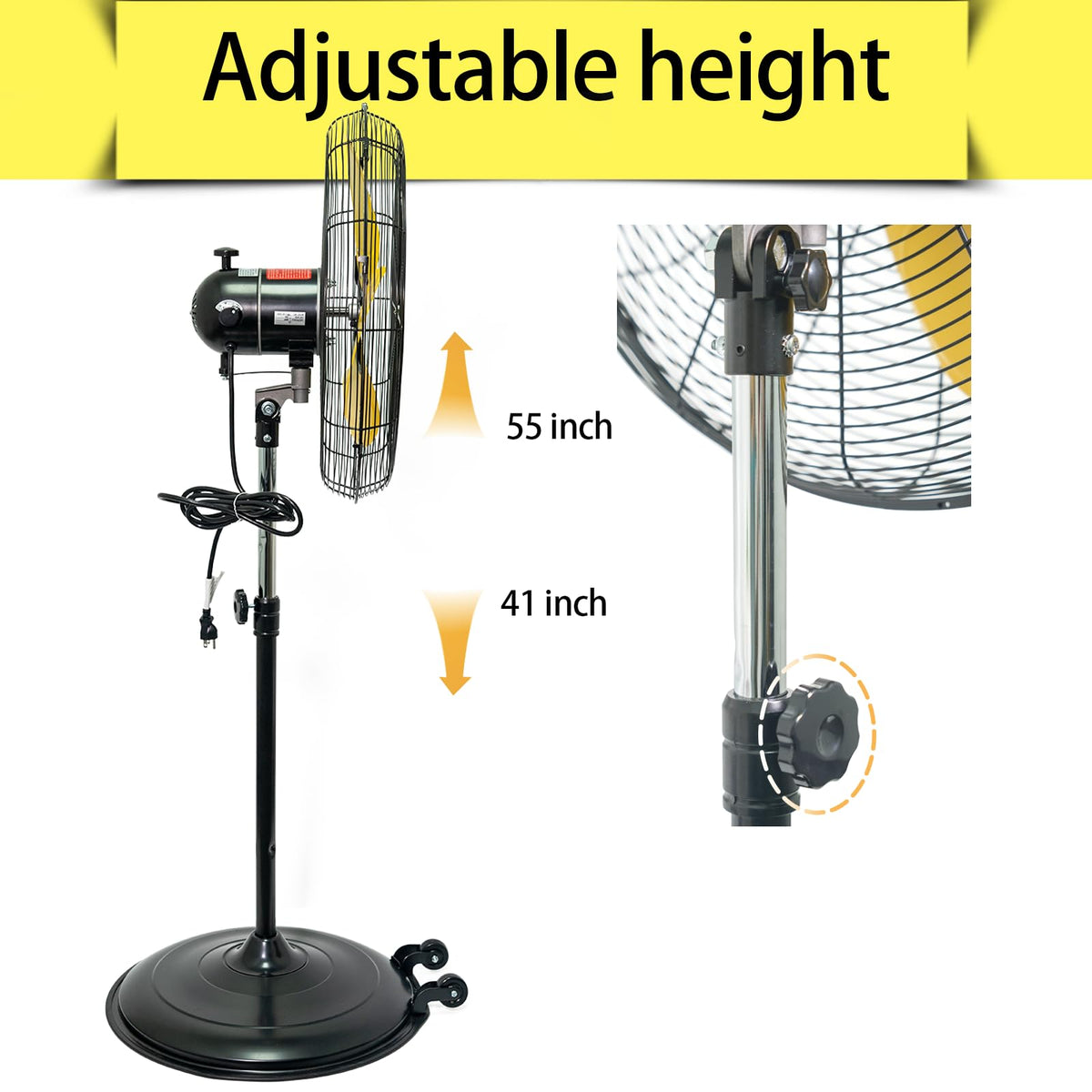 20 inch 3-Speed High Velocity Pedestal Fan B971549