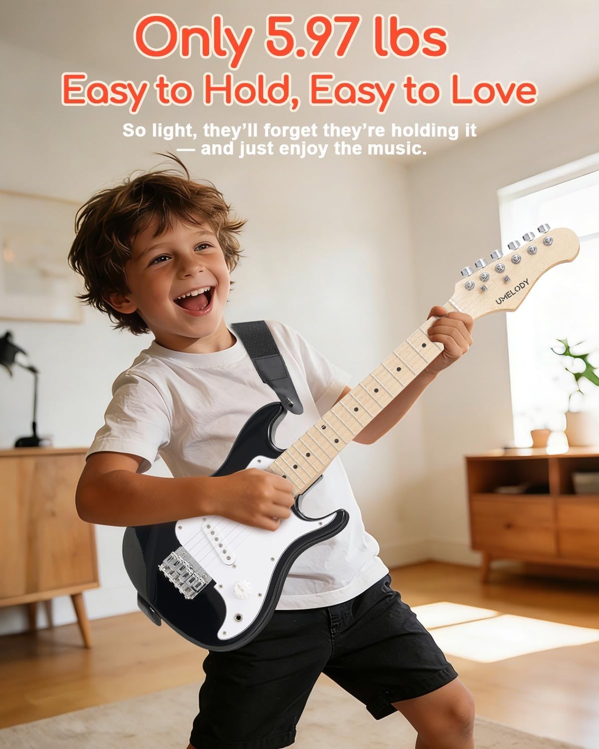 30 Inch Kids Electric Guitar Starter Kit with Amplifier and Accessories A13722