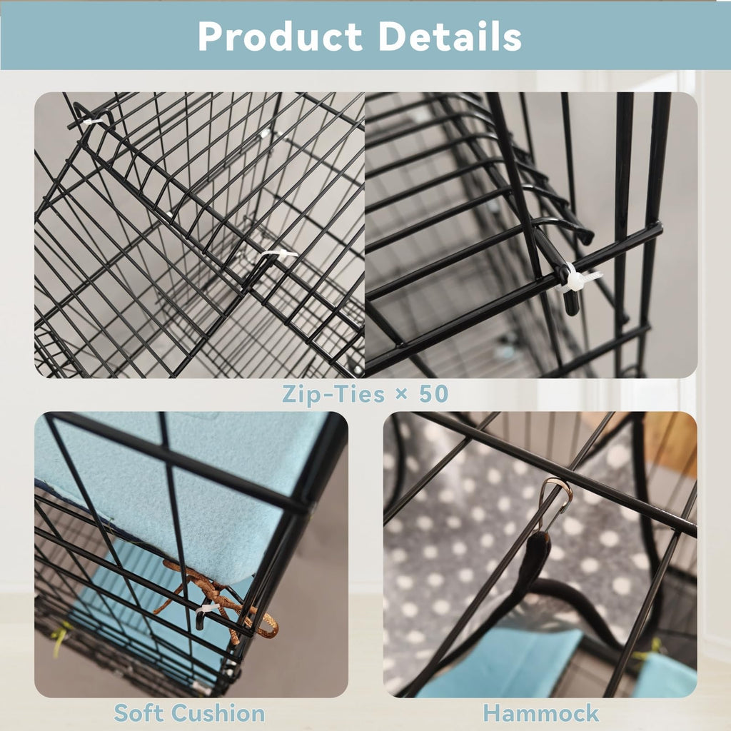 4-Tier Cat Cage with Cushions Hammock Scratching Post C68916