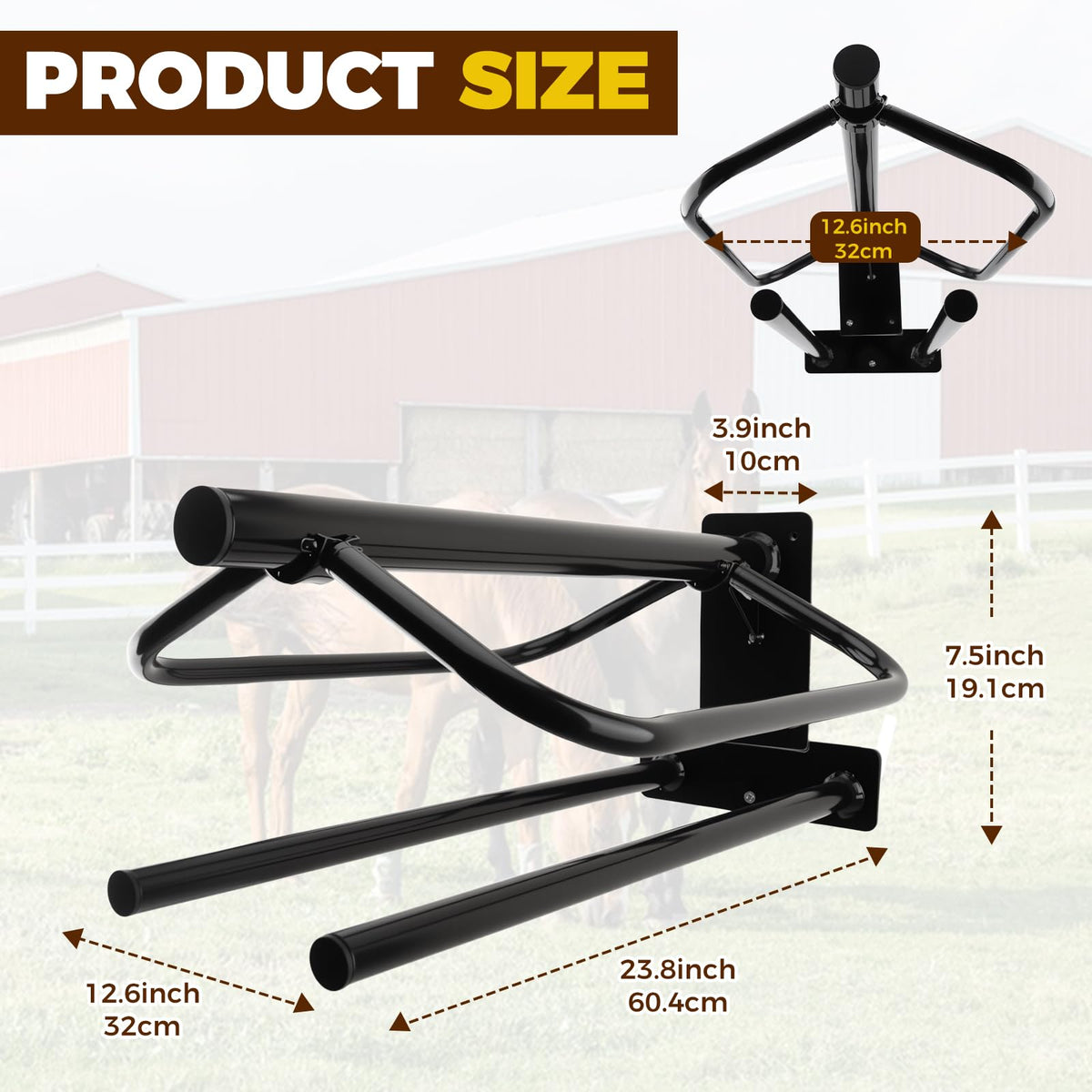 2 Pack Wall Mounted Saddle Rack B7430