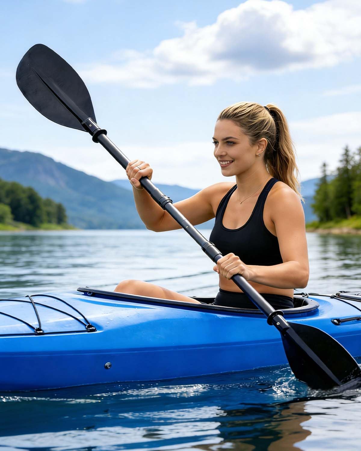 Adjustable Kayak Paddle 60-90" Stainless Steel I529