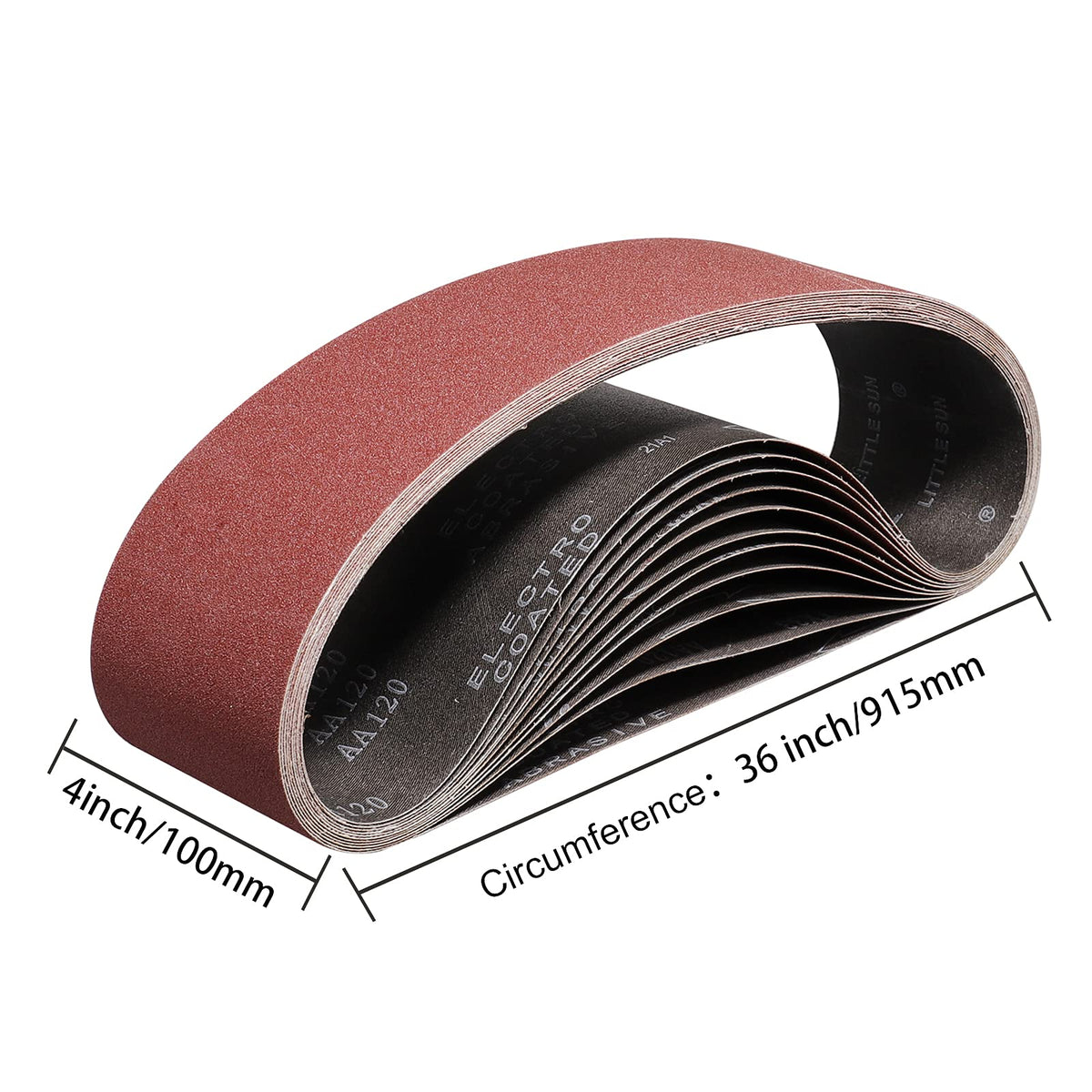 4x36 Inch 120 Grit Sanding Belts 5 Pack B30870