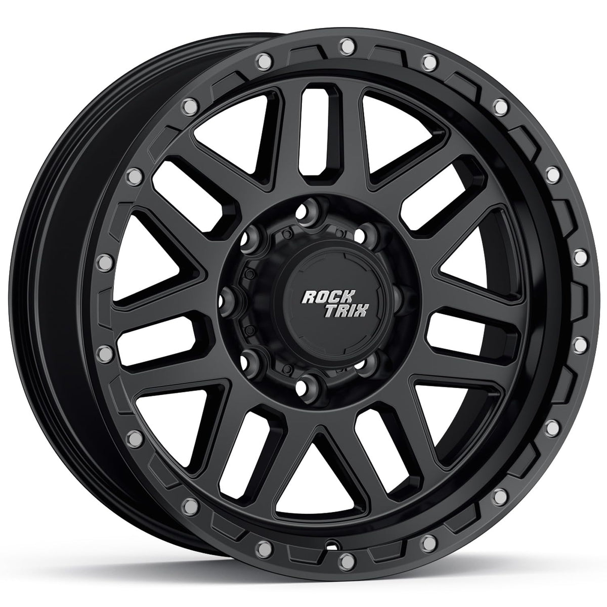 20x9 inch Off-Road Wheels 8x165.1 Bolt Pattern -12mm Offset Black Rims F862