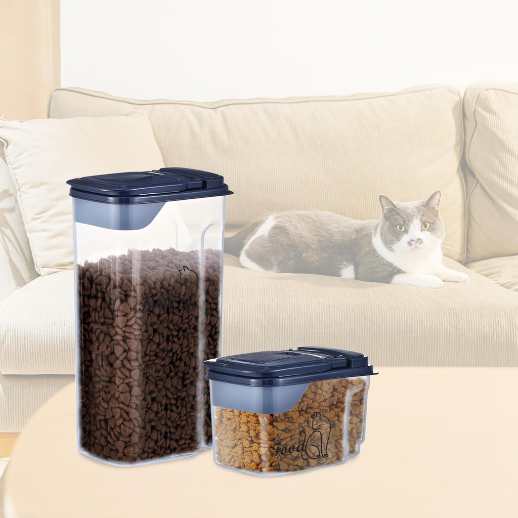 2 Pcs Airtight Pet Food Containers with Pour Spout O8694