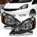 Black Housing Headlights Headlamps Pair Set J394273