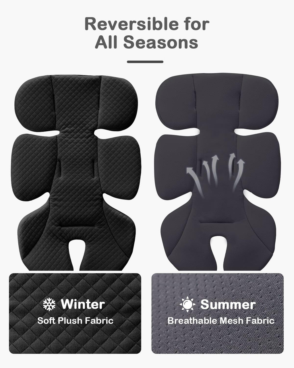 Infant Car Seat Insert with Adjustable Head Support, Black G442622
