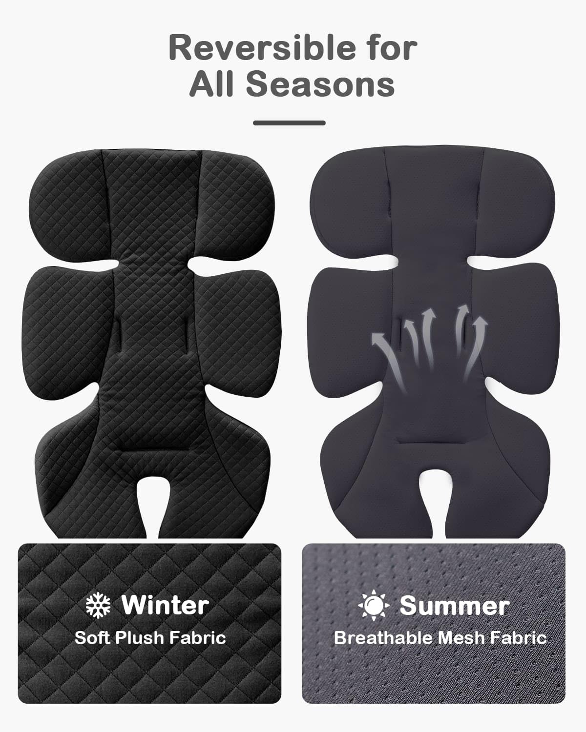 Infant Car Seat Insert with Adjustable Head Support, Black G442622