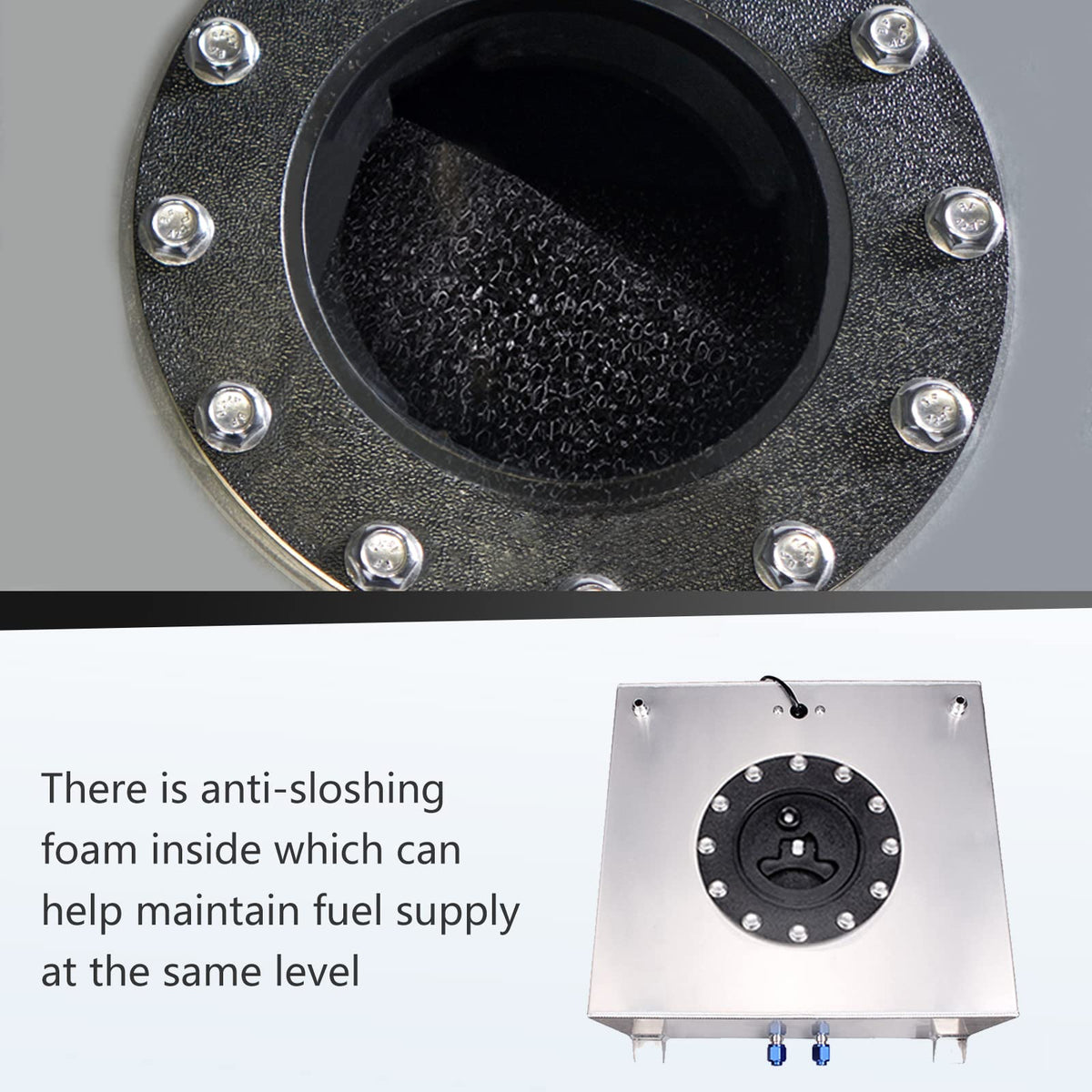 5 Gallon Aluminum Polished Fuel Cell with Cap D1991