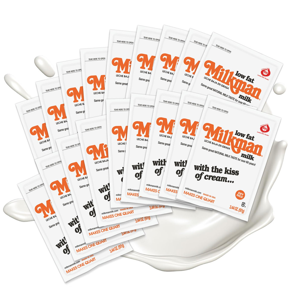 Low-Fat Instant Dry Milk Powder Packets 18 Pack U278380