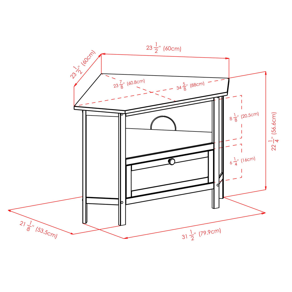Corner TV Stand, Espresso I6322