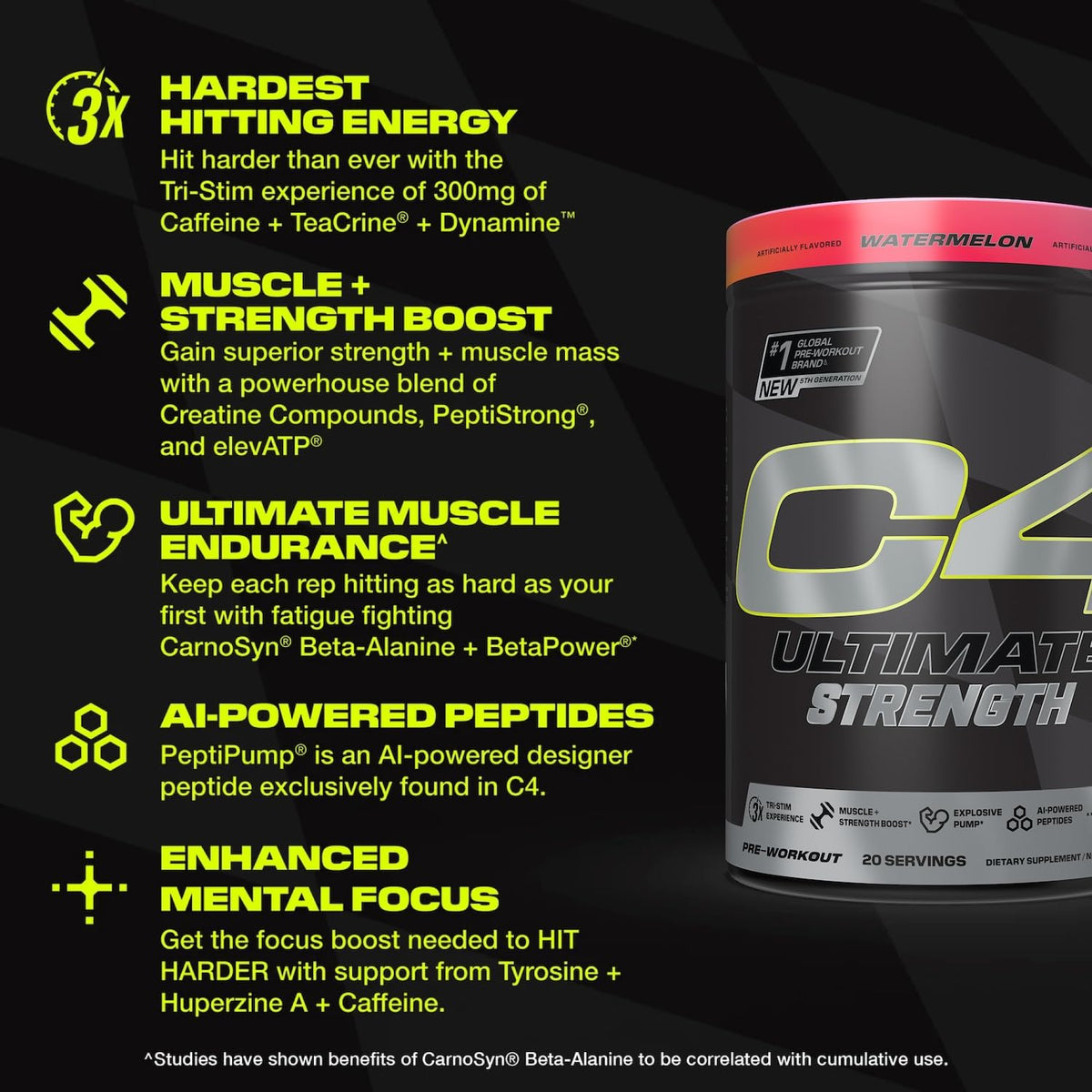 Watermelon Pre Workout Powder 20 Servings C424417