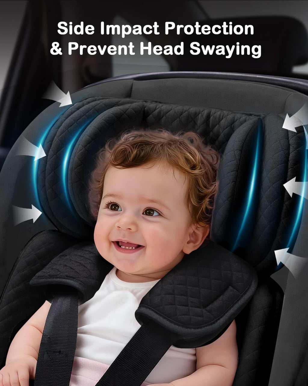 Infant Car Seat Insert with Adjustable Head Support, Black G442622