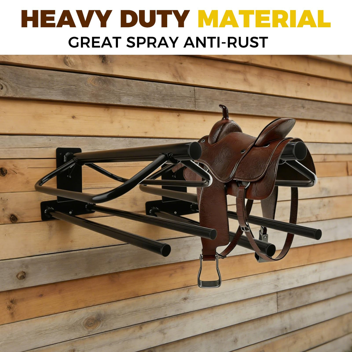 2 Pack Wall Mounted Saddle Rack B7430