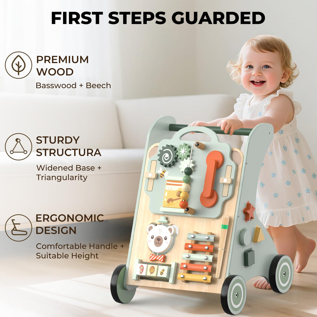 Wooden Sit-to-Stand Baby Walker W58327