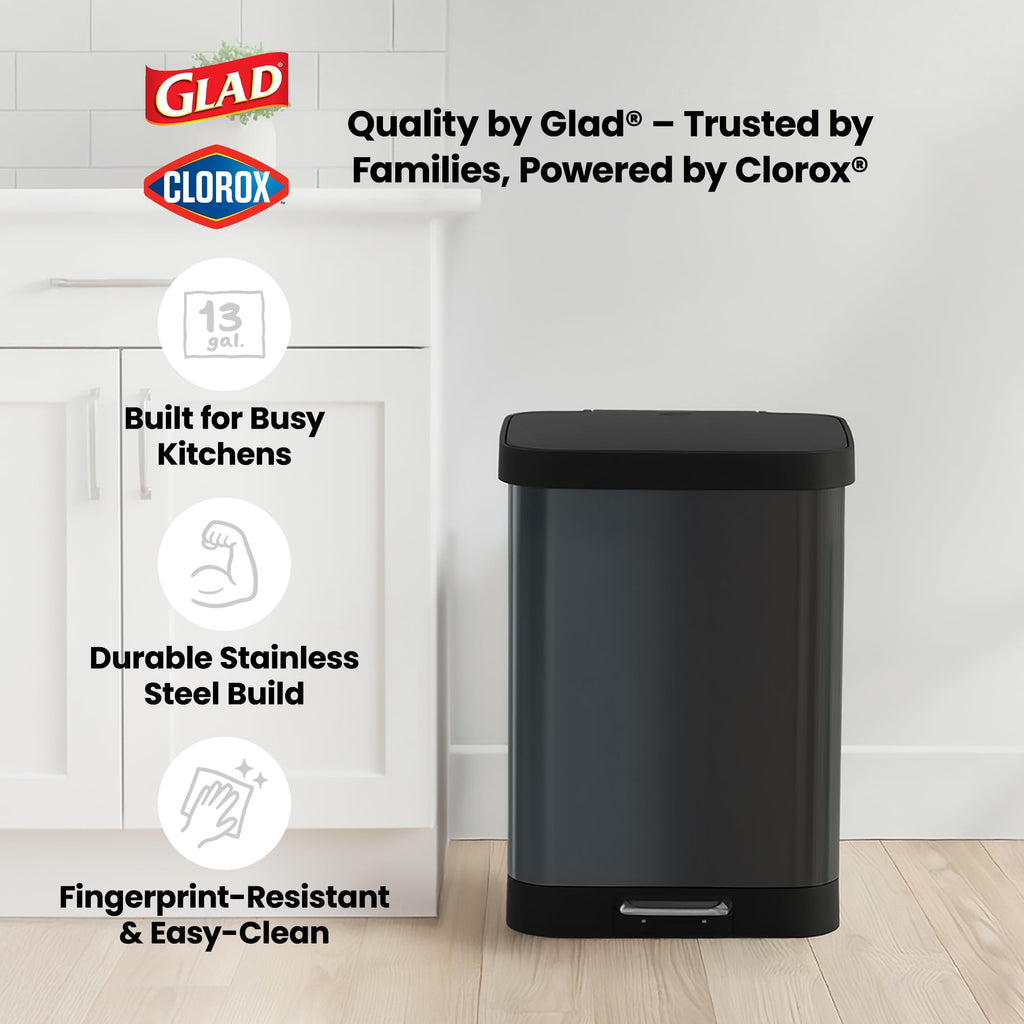 13 Gal Stainless Steel Trash Can V232567