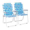 2 Pcs Webbed Folding Beach Chair G970429