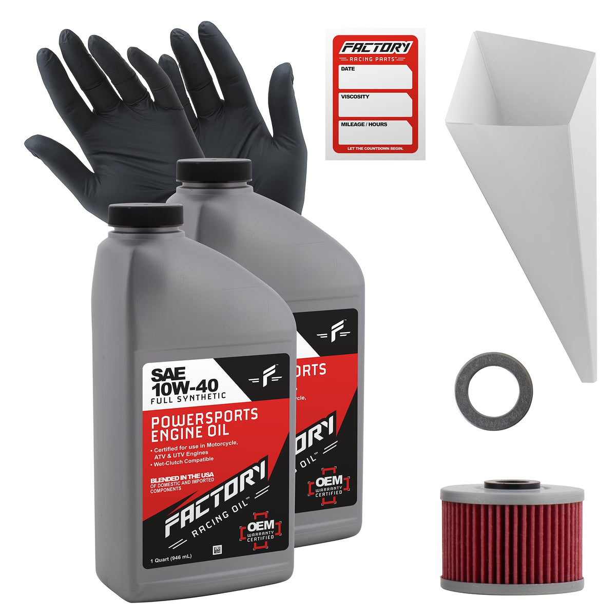 Oil Change Kit compatible with Kawasaki Motorcycles F87006