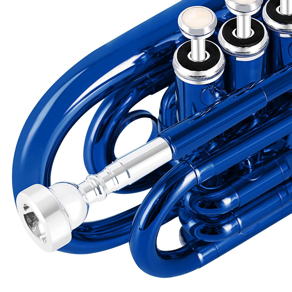Bb Brass Pocket Trumpet with 7C Mouthpiece H132