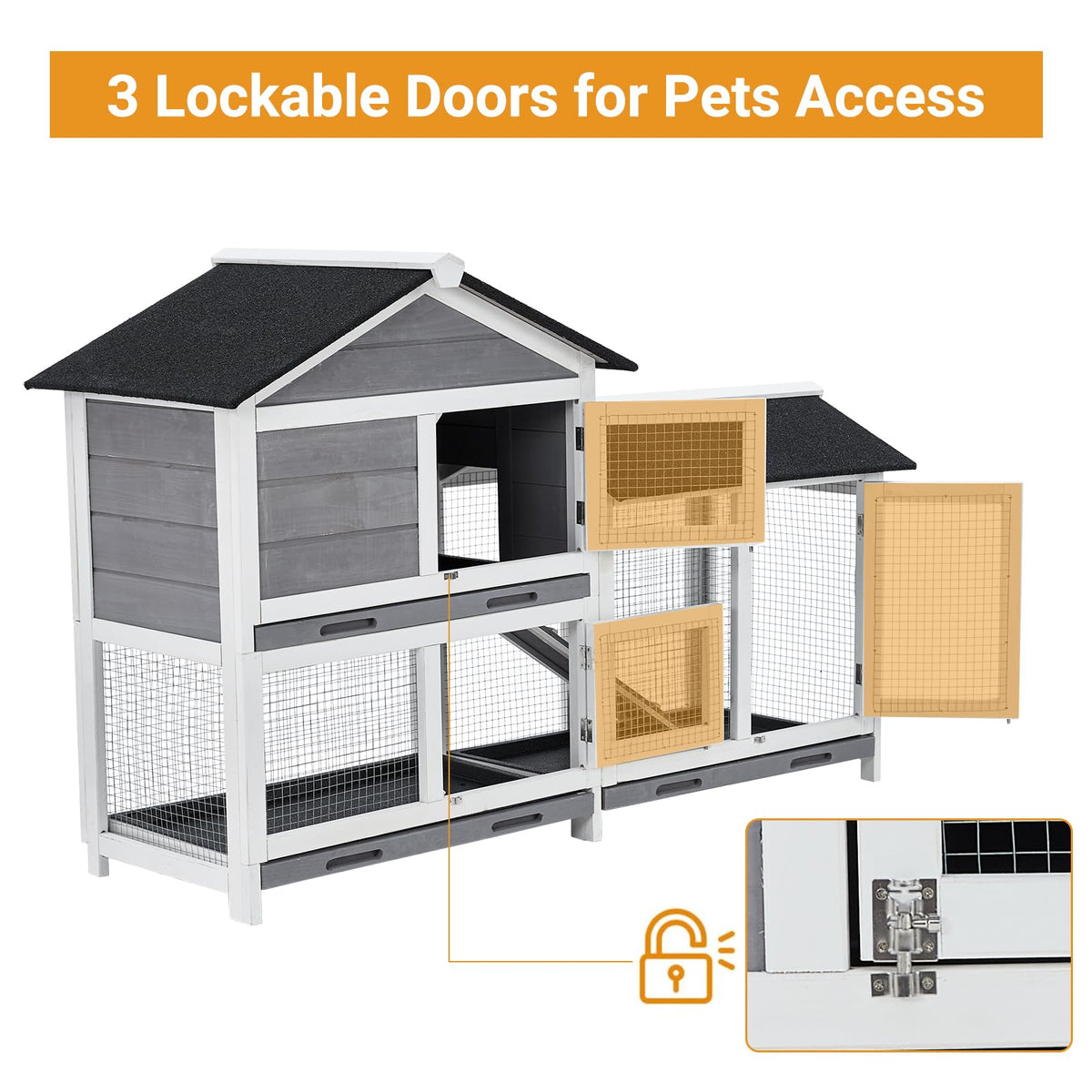 63'' 2-Tier Bunny Hutch F729