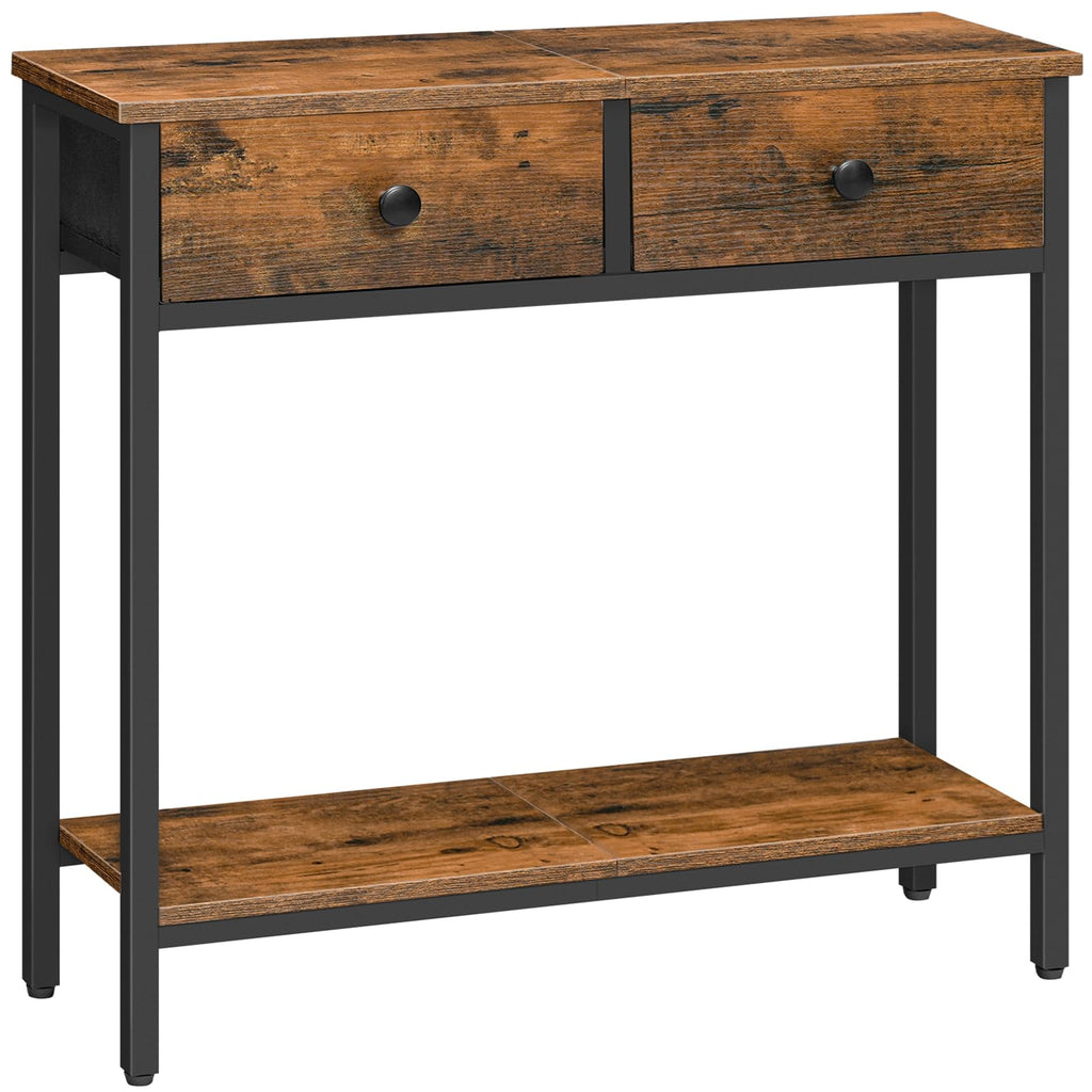 29.5" Narrow Console Table with 2 Fabric Drawers V270