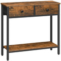 29.5" Narrow Console Table with 2 Fabric Drawers V270