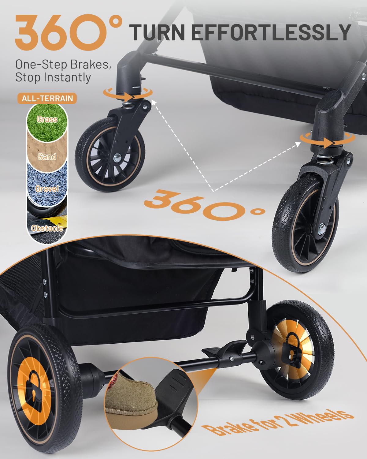 Foldable Ventilated Dog Stroller with Canopy Z70507