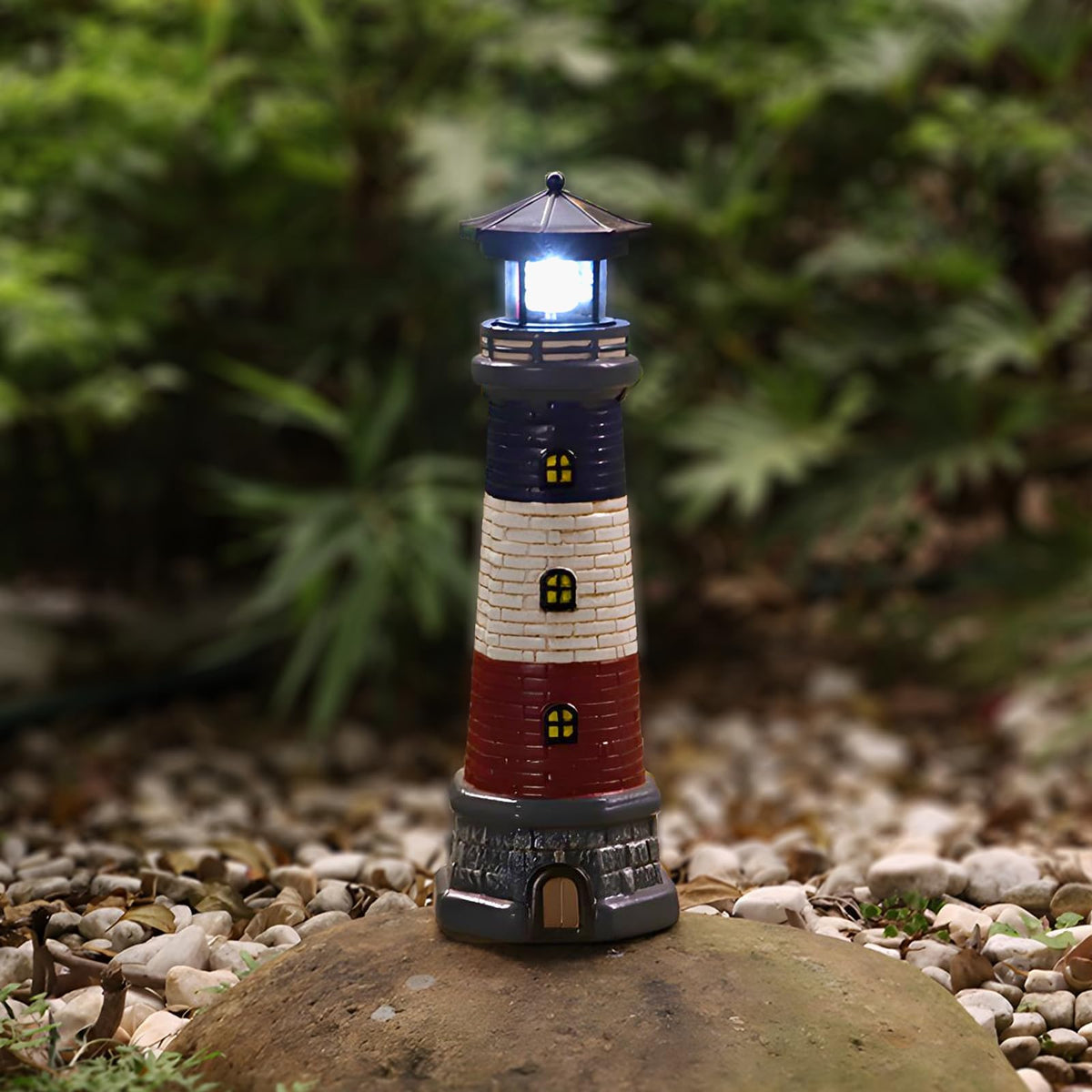 Solar Lighthouse Outdoor Garden Statue P834359