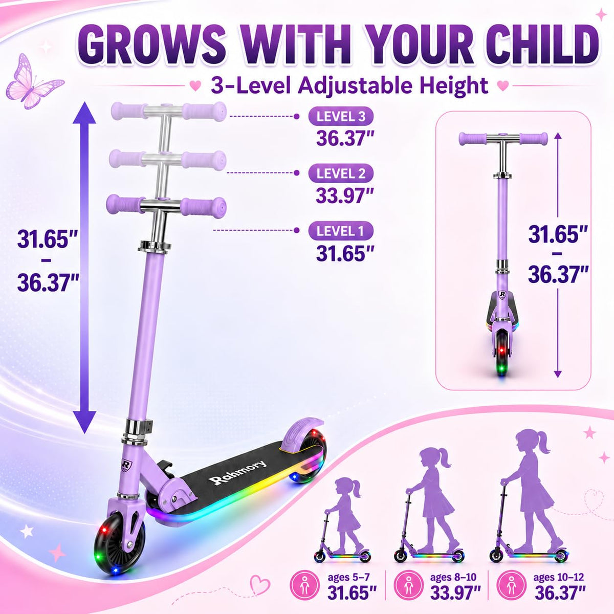 Light-Up 2 Wheel Kids Scooter R873322