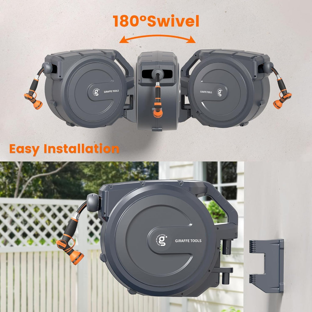 Retractable Garden Hose Reel 1/2" 100FT V7421