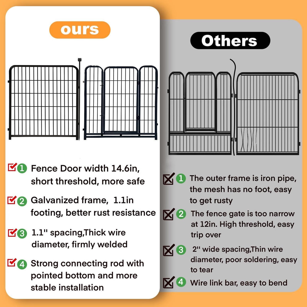 24 inch 16 Panels Metal Dog Playpen X1774