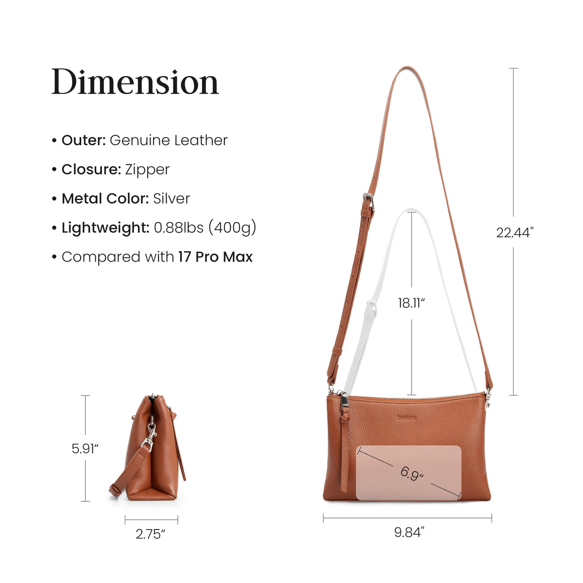 Genuine Leather Crossbody Bags L8183