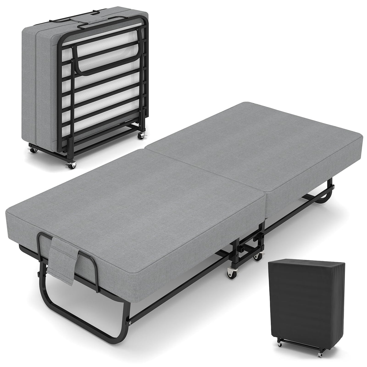 Folding Bed Portable Roll Away Bed 75" x 31" S948