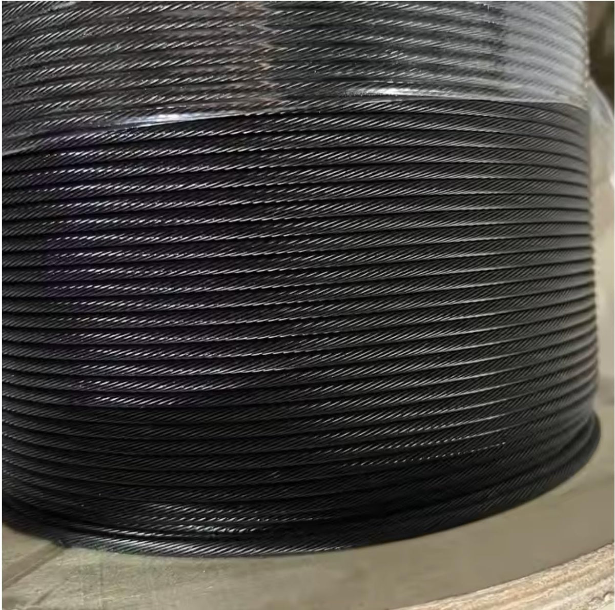 Black Oxide T316 Stainless Steel Cable 1/8'' 1x19 Wire S138380