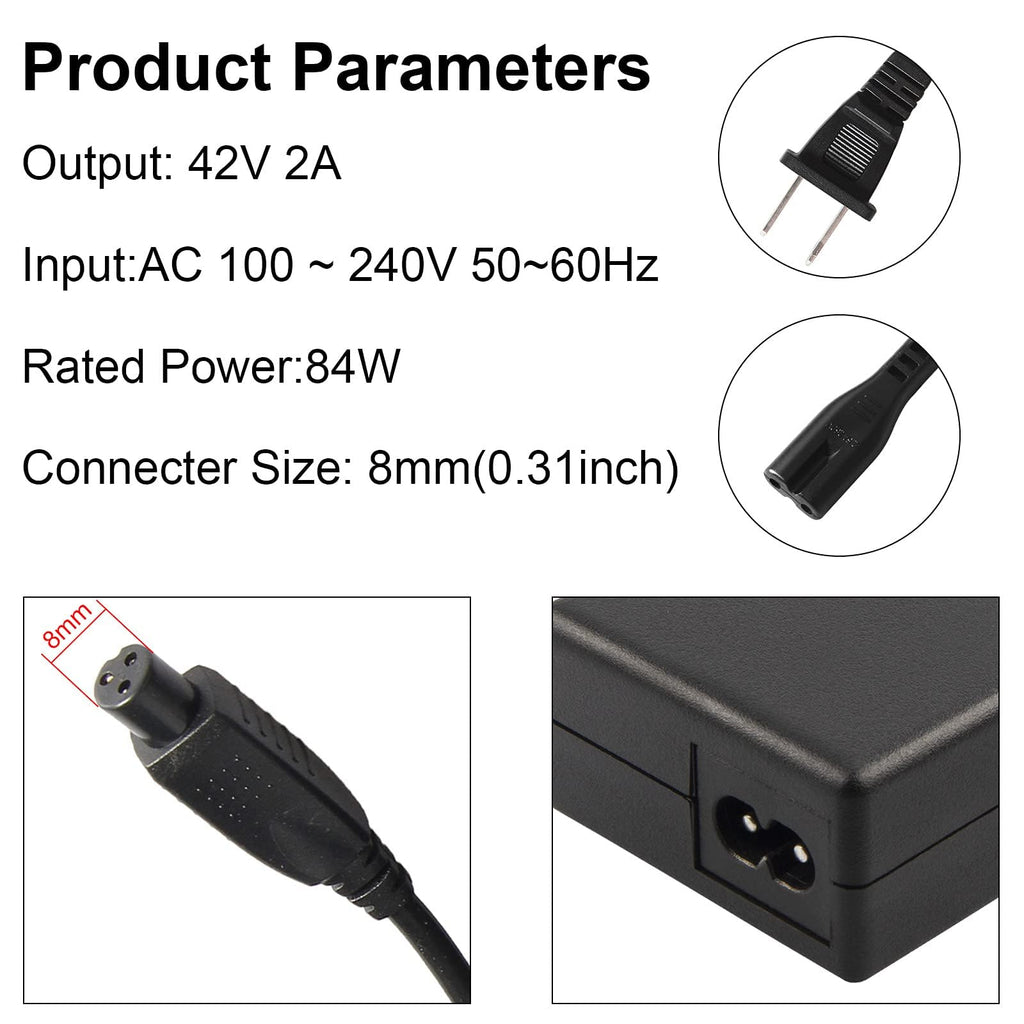 42V 2A Power Adapter with 3-Prong Inline Connector Q332643