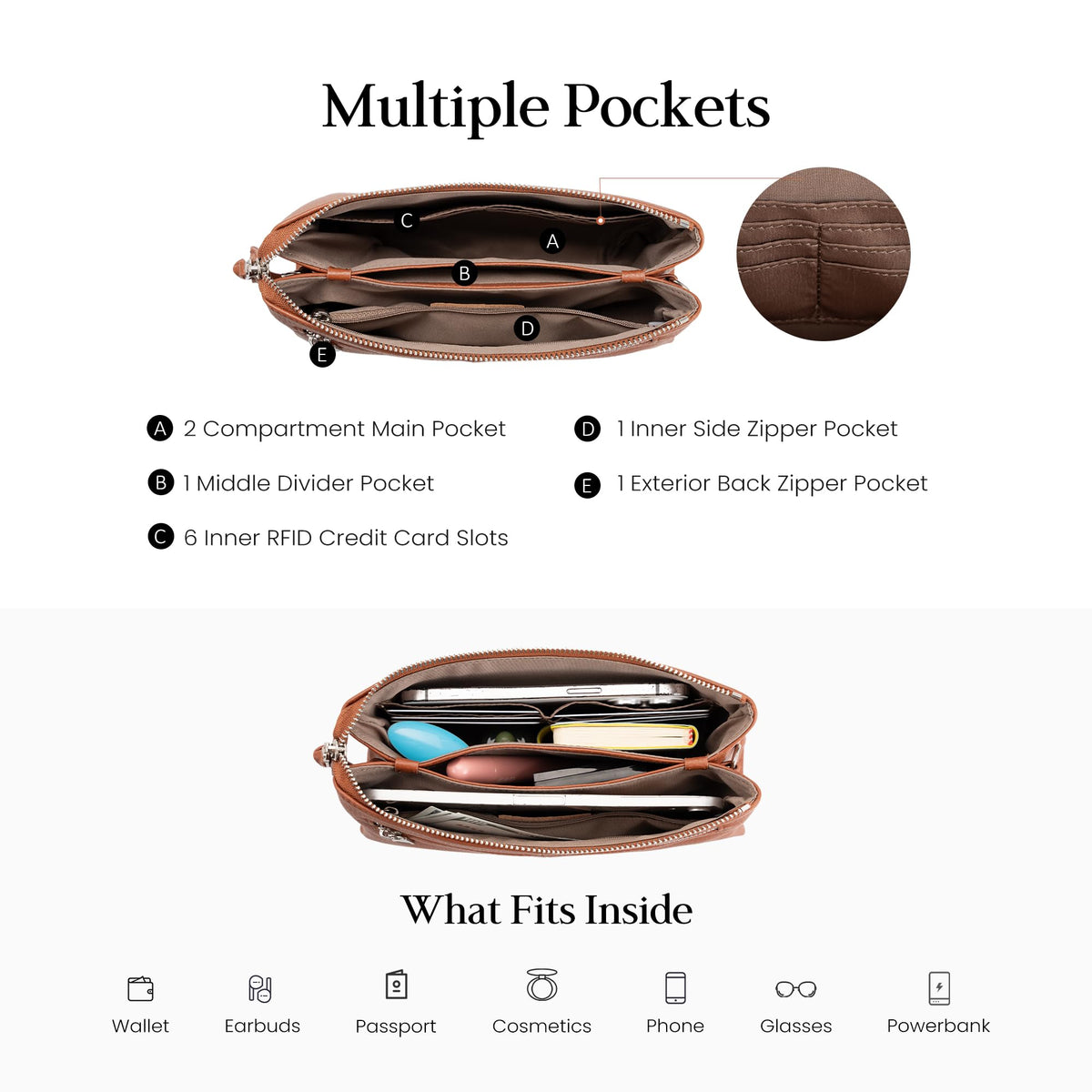 Genuine Leather Crossbody Bags L8183