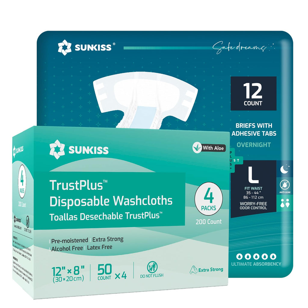 Large Adult Diapers 12 Count & Wet Wipes 200 Count R617