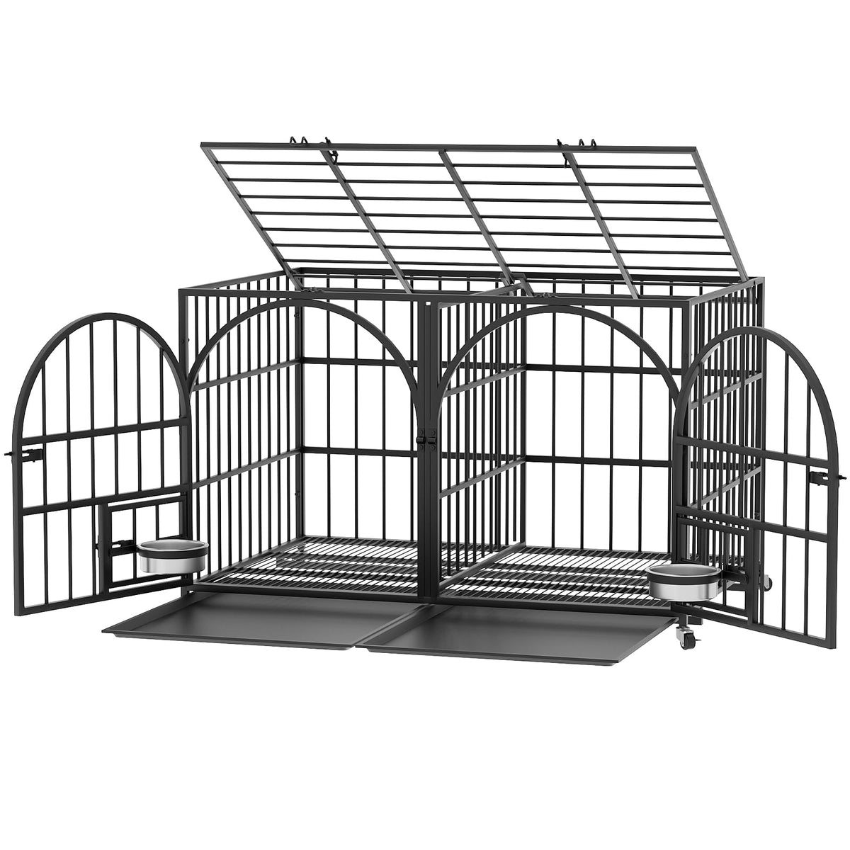 42" Heavy Duty Metal Dog Crate with Divider O8704