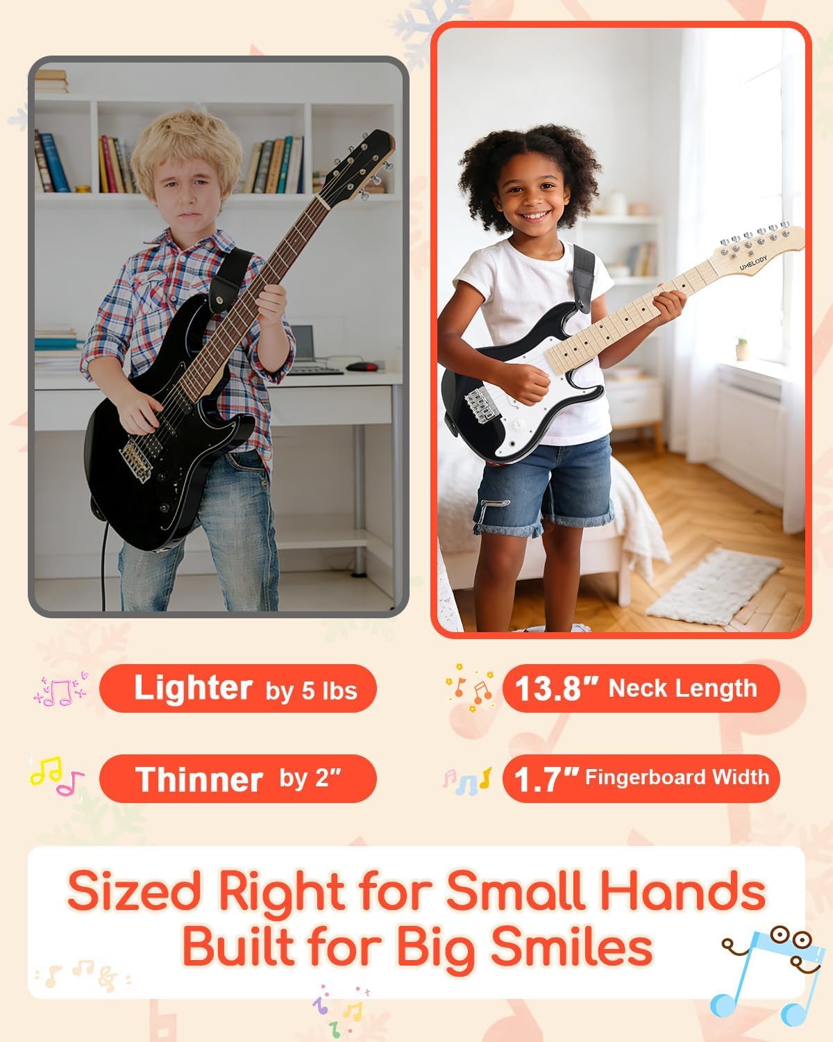30 Inch Kids Electric Guitar Starter Kit with Amplifier and Accessories A13722