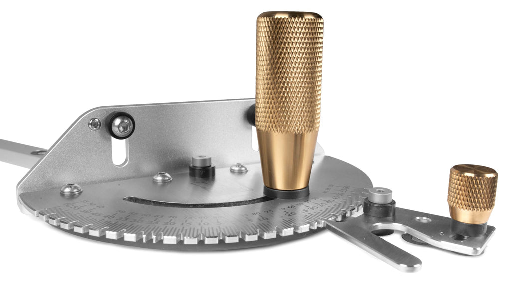 Steel and Brass Miter Gauge with 27 Angle Stops N886953