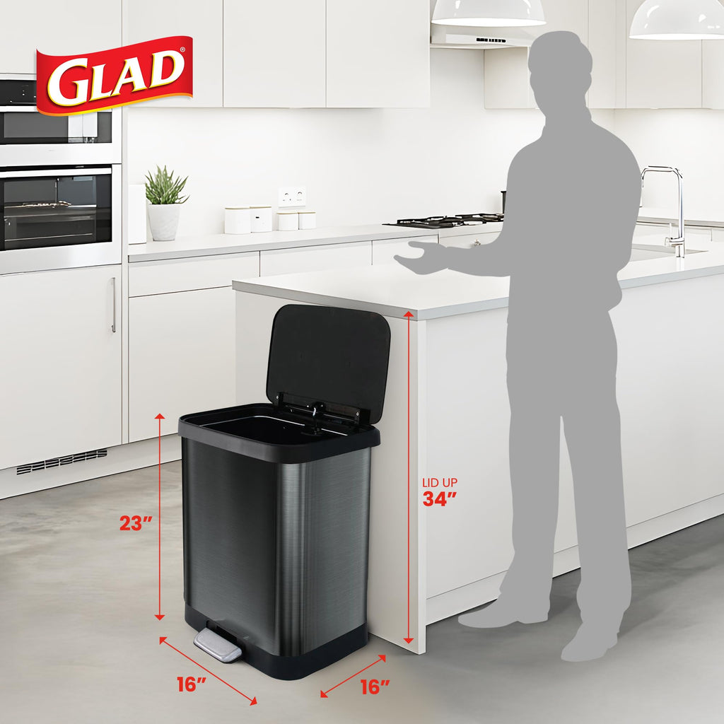 13 Gal Stainless Steel Trash Can V232567