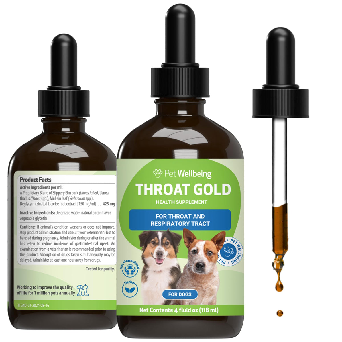 Throat Discomfort & Immune Care for Dogs, 4 oz J123