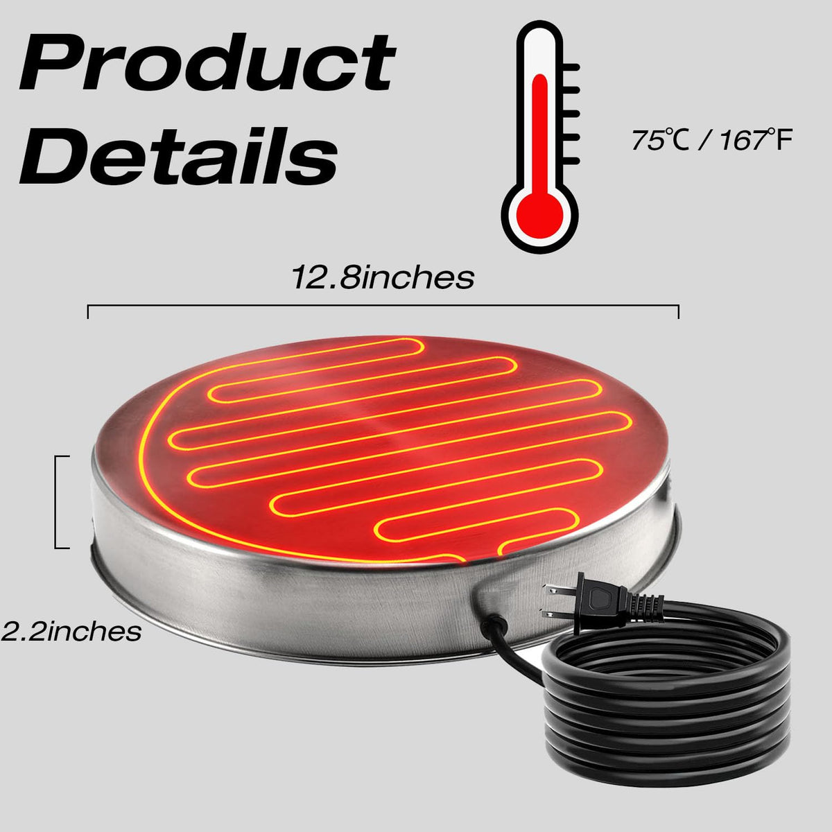 Heated Chicken Waterer 13 Inches H39741