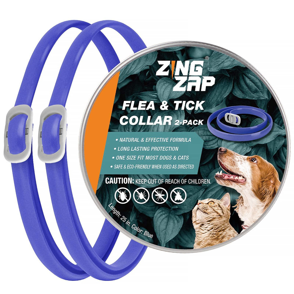 Flea & Tick Collar Plant Powered Blue 2-Pack G93970