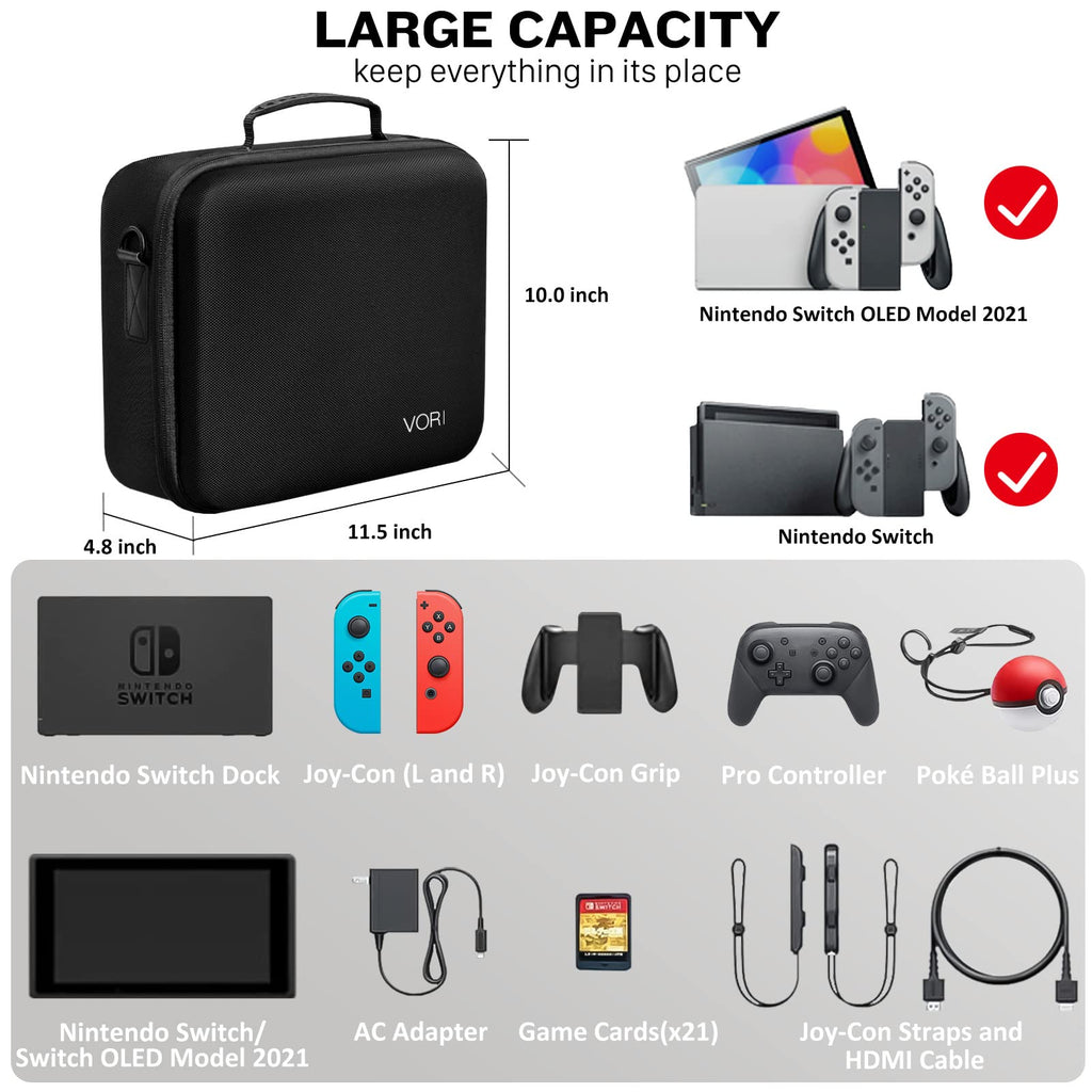 Black Carrying Case with Handle and Shoulder Strap O75540