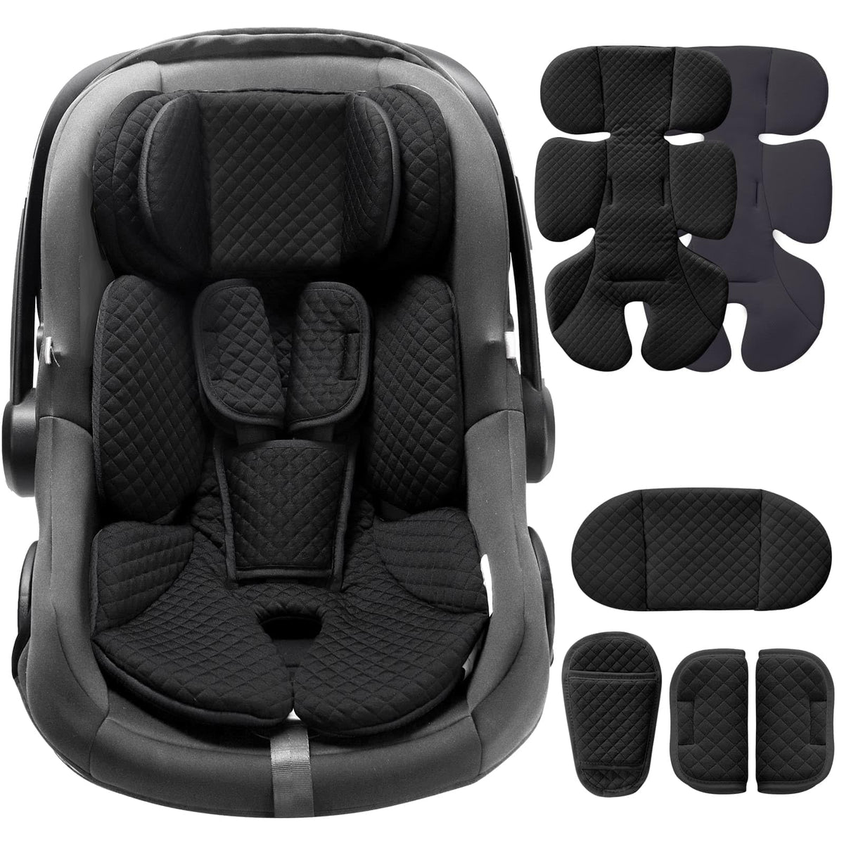 Infant Car Seat Insert with Adjustable Head Support, Black G442622