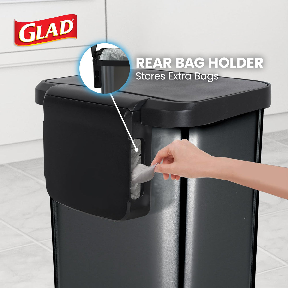 13 Gal Stainless Steel Trash Can V232567